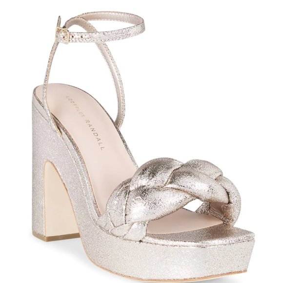 Loeffler Randall Shoes - Loeffler Randall Fae Metallic Braided-Strap Platform Sandals